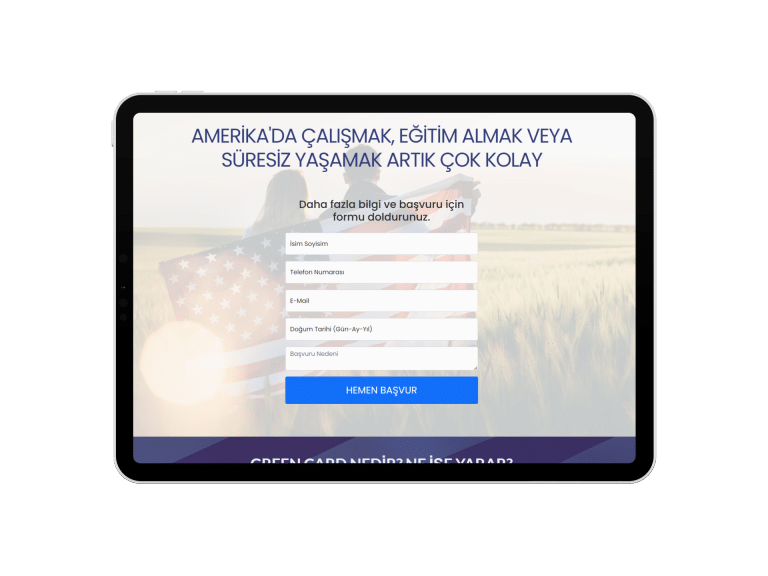 Green Card Vizesi Web Tasarım