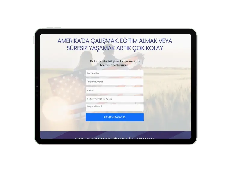 Green Card Vizesi Web Tasarım
